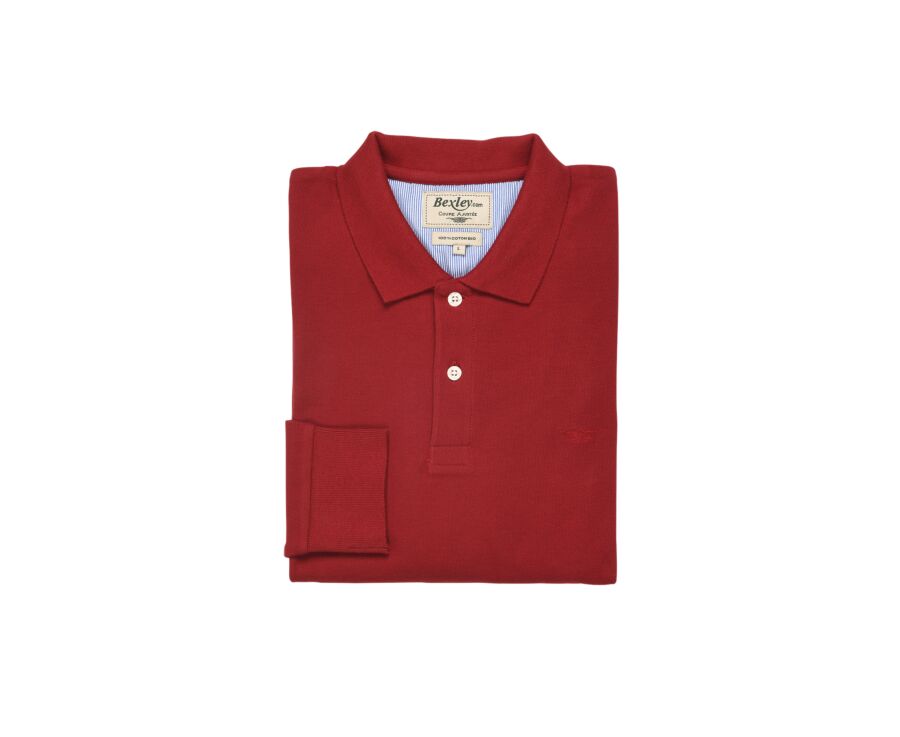 Red Men's long sleeve polo shirt - ANDY II ML