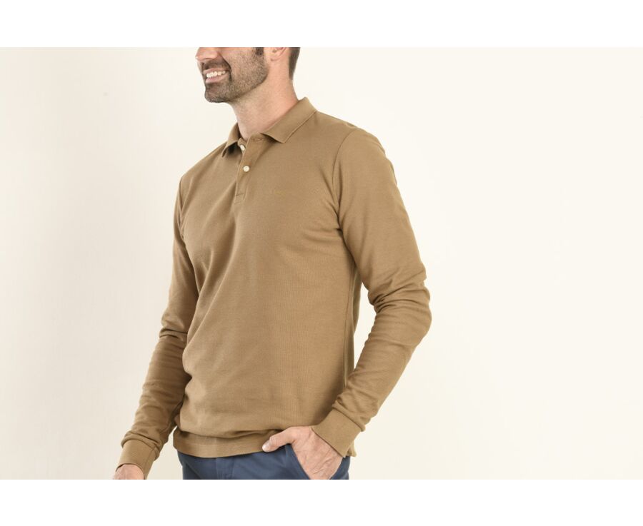 Camel Men's long sleeve polo shirt - ANDY II ML