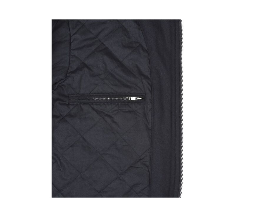 Men's Navy Wool Winter Jacket - CORBYN