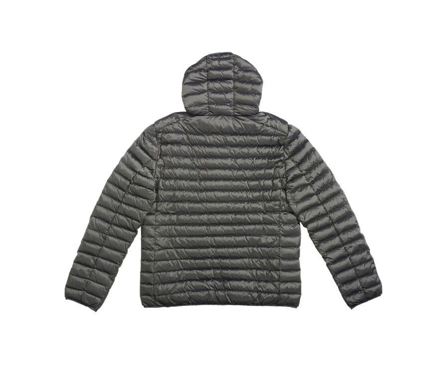 Men's Khaki Lightweight Hooded Down Jacket - SIVERT