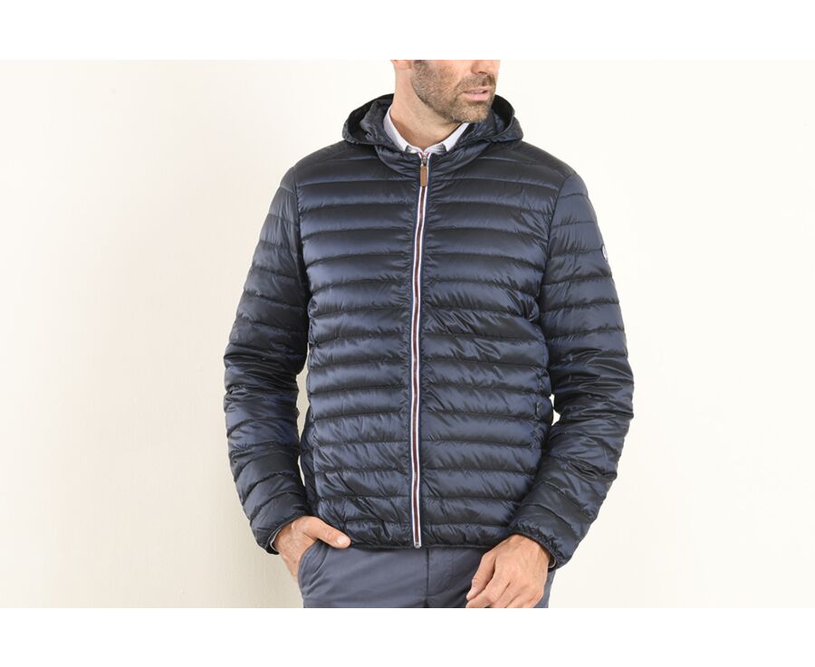 Lightweight hooded down jacket sales