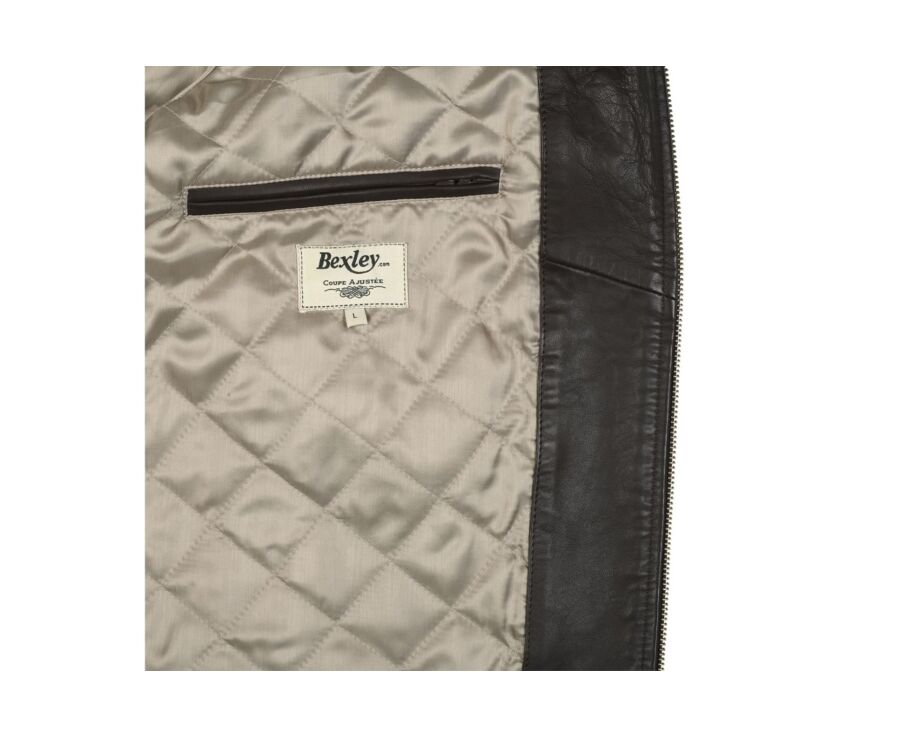 Chocolate Leather Jacket - CARTER
