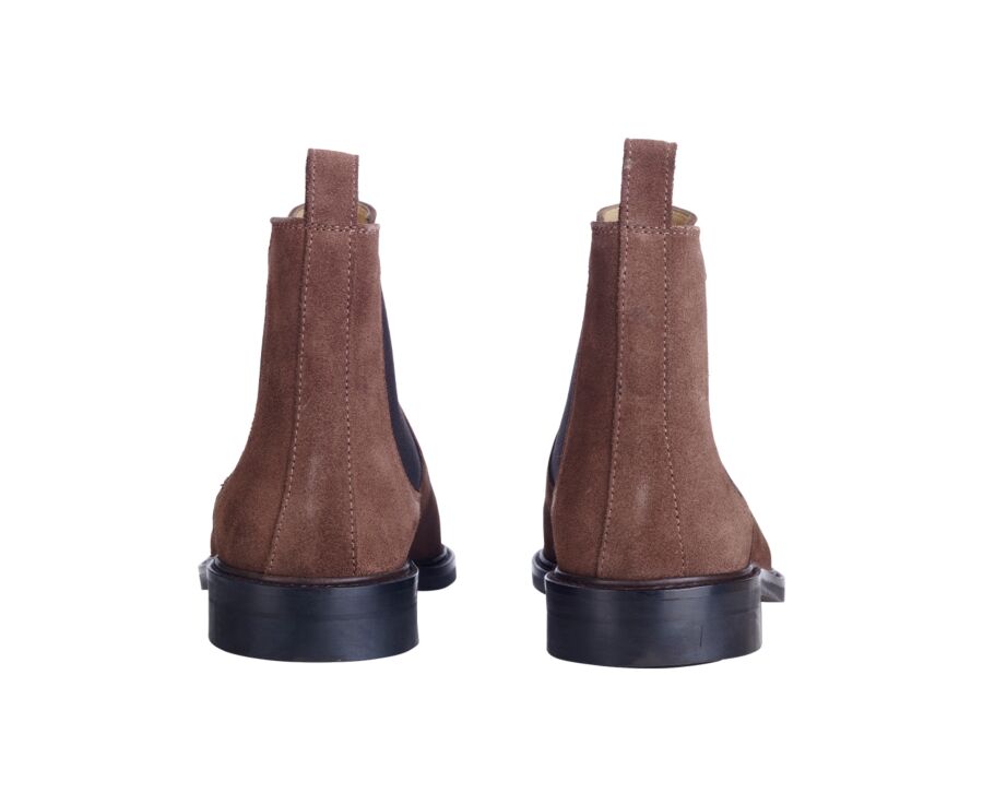 Bitter Chocolate Suede Chelsea Boots - FANGLER GOMME CITY II