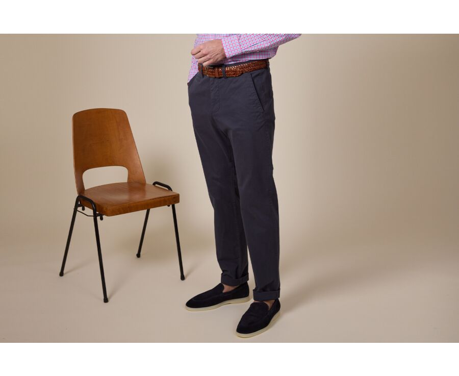 Men's chino trousers Dark Navy - JERRY II