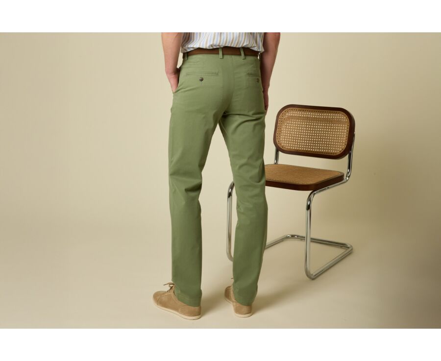 Men's chino trousers Sage Green - JERRY II