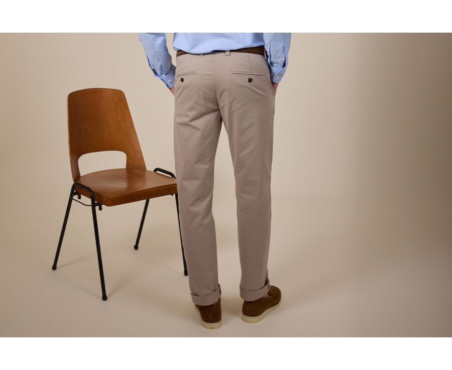 Men's chino trousers Dark Greige - JERRY II
