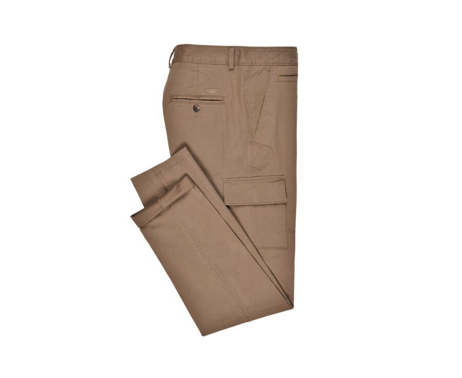 Dark taupe Men's cargo trousers - KEANAN