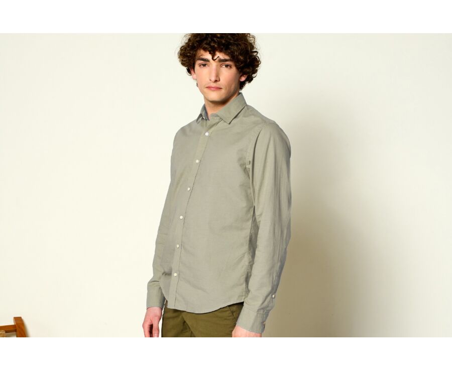 Lime Green cotton linen shirt - SILBERT