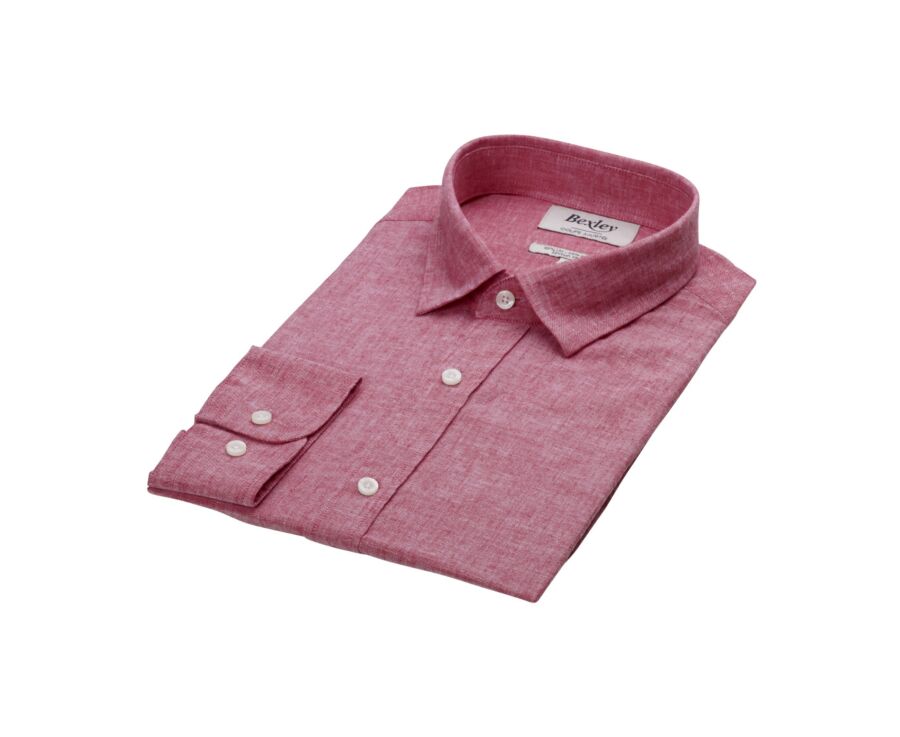 Red Chambray cotton linen shirt - SILBERT