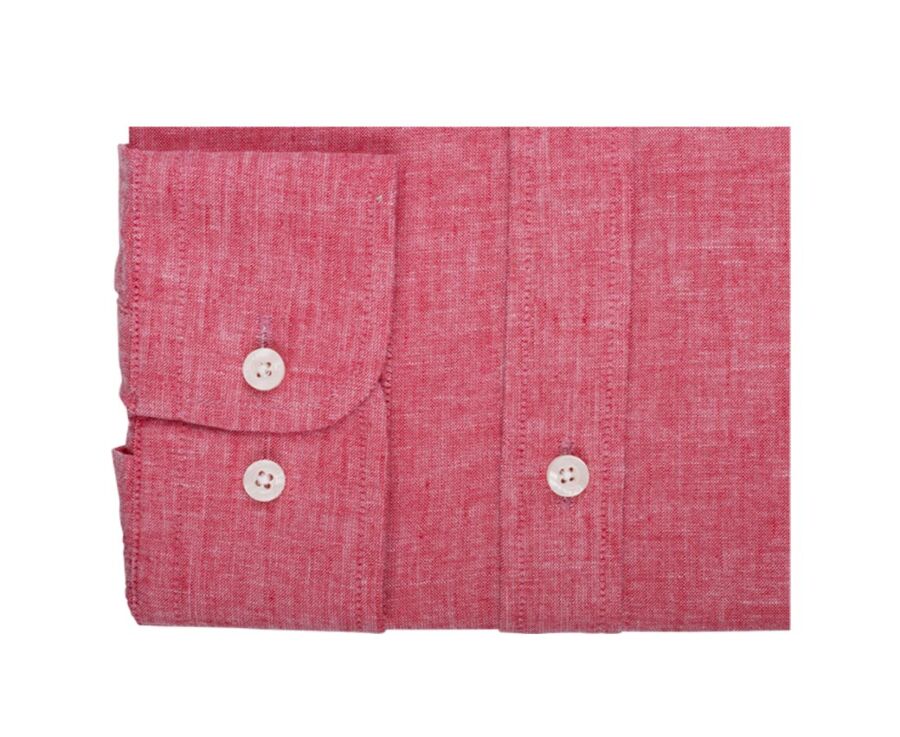 Red Chambray cotton linen shirt - SILBERT