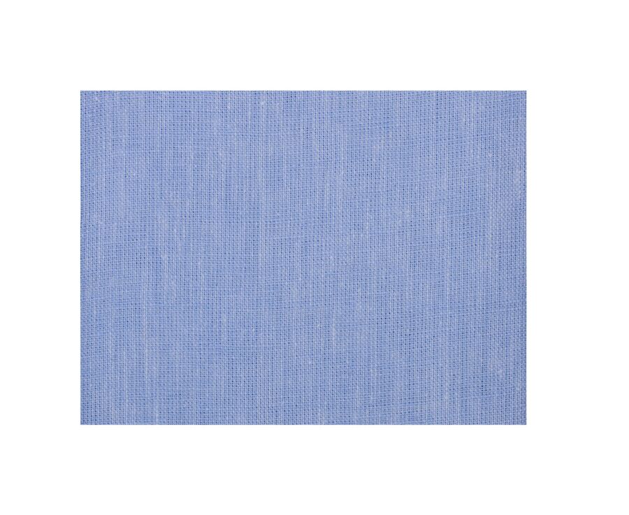 Light Blue Chambray Cotton Linen Shirt - French Collar - SILBERT