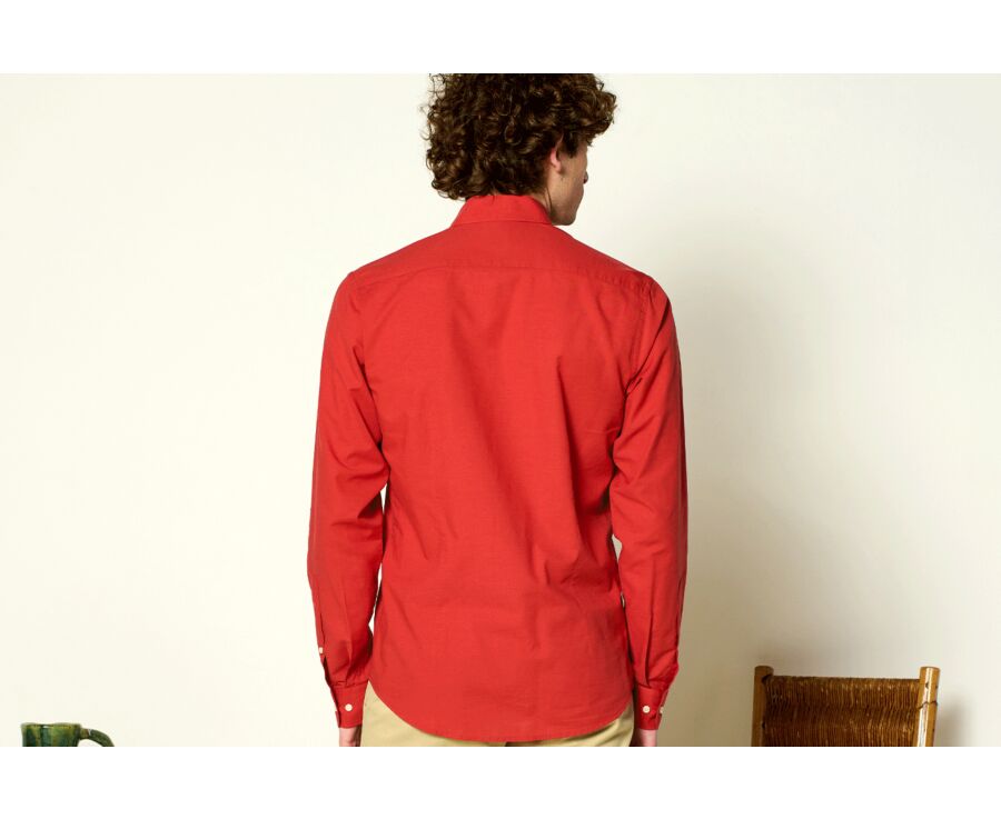 Ocher cotton linen shirt - SILBERT