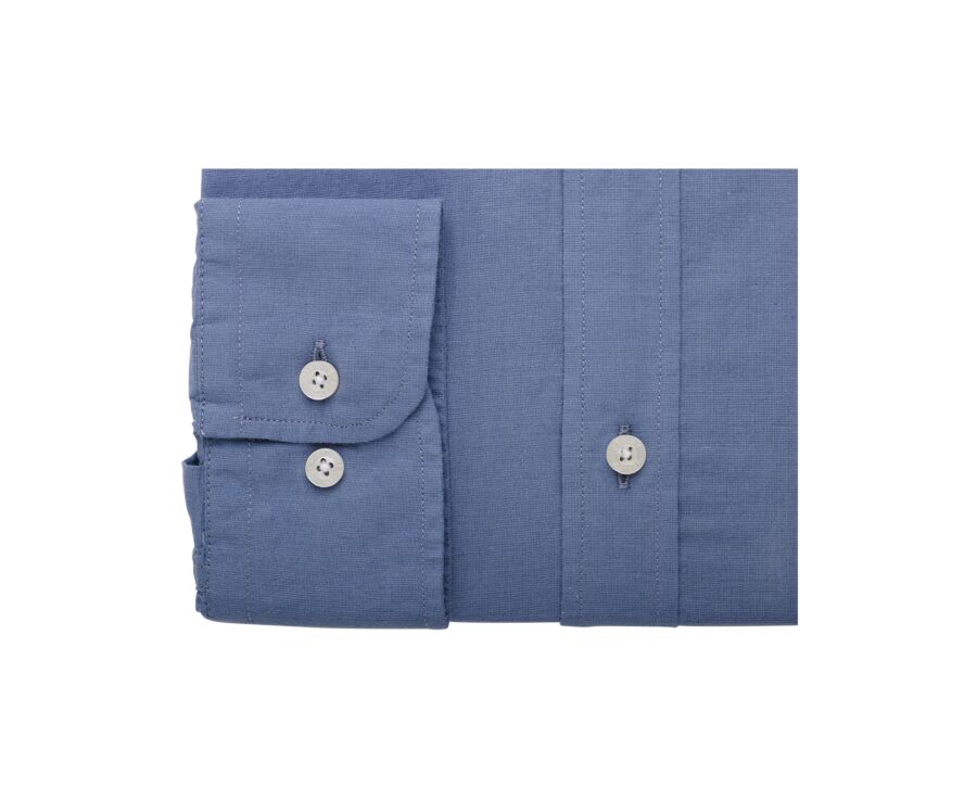Storm Blue cotton linen shirt - SILBERT