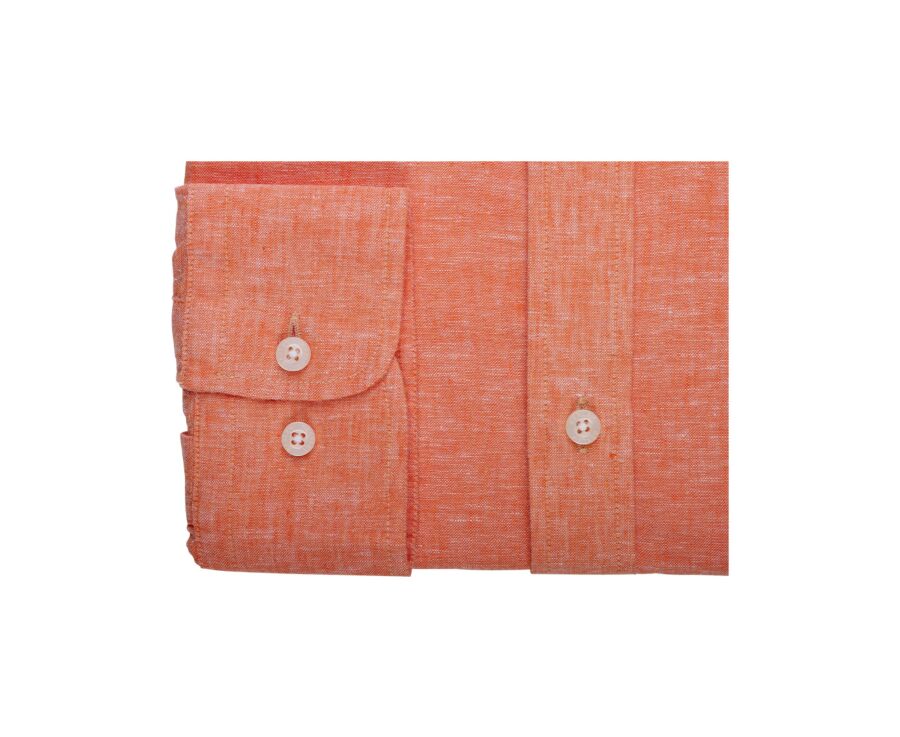 Orange Chambray cotton linen shirt - SILBERT