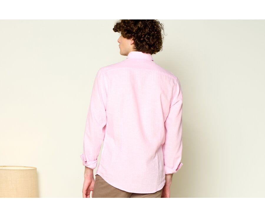Pink Chambray cotton linen shirt - SILBERT
