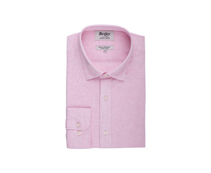 Pink Chambray cotton linen shirt - SILBERT