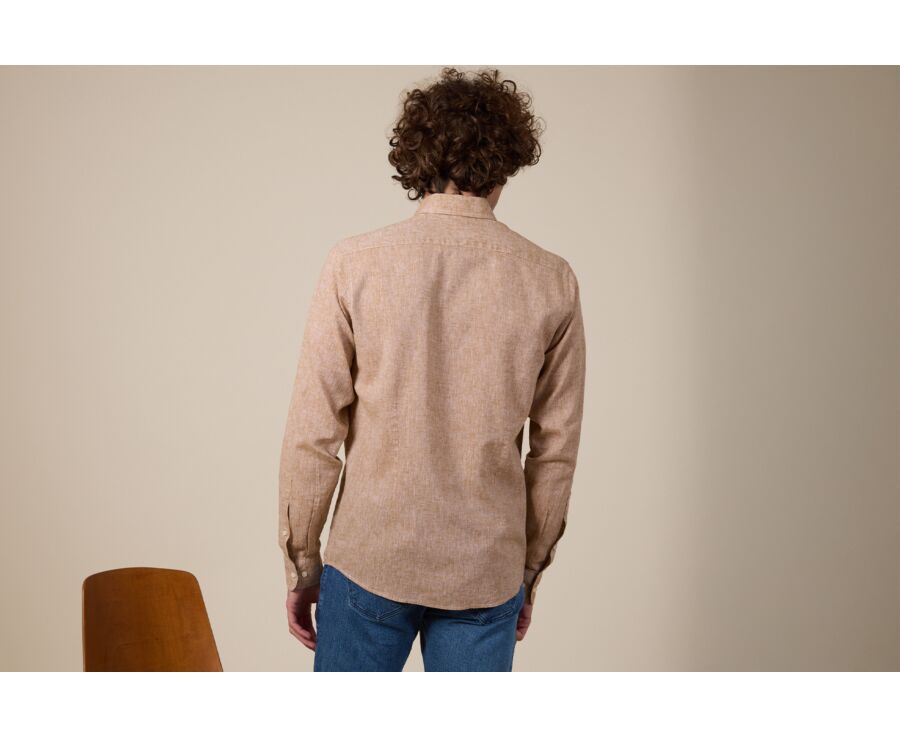 Havana Chambray Cotton Linen Shirt - French Collar - SILBERT
