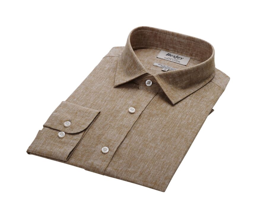 Havana Chambray Cotton Linen Shirt - French Collar - SILBERT