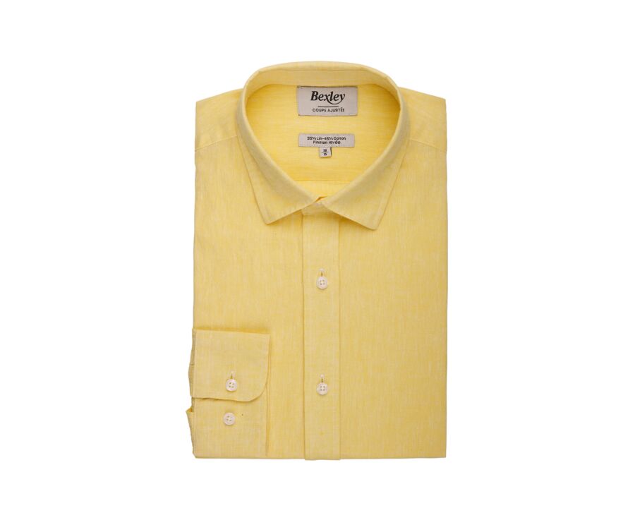 Men’s Pale Yellow Chambray Shirt - SILBERT