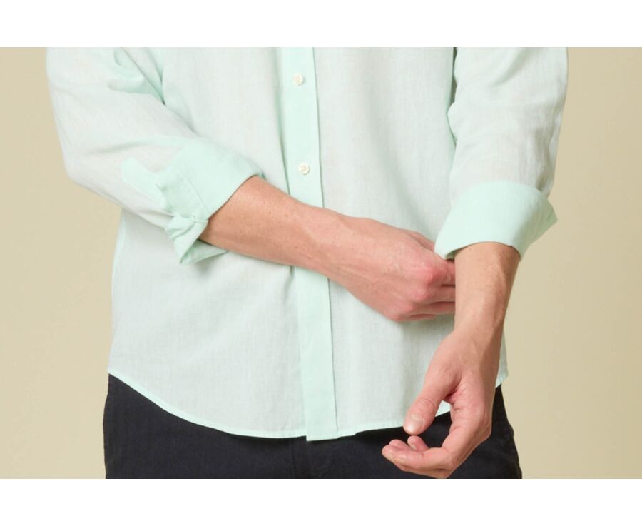 Men’s Pale Green Chambray Shirt - SILBERT