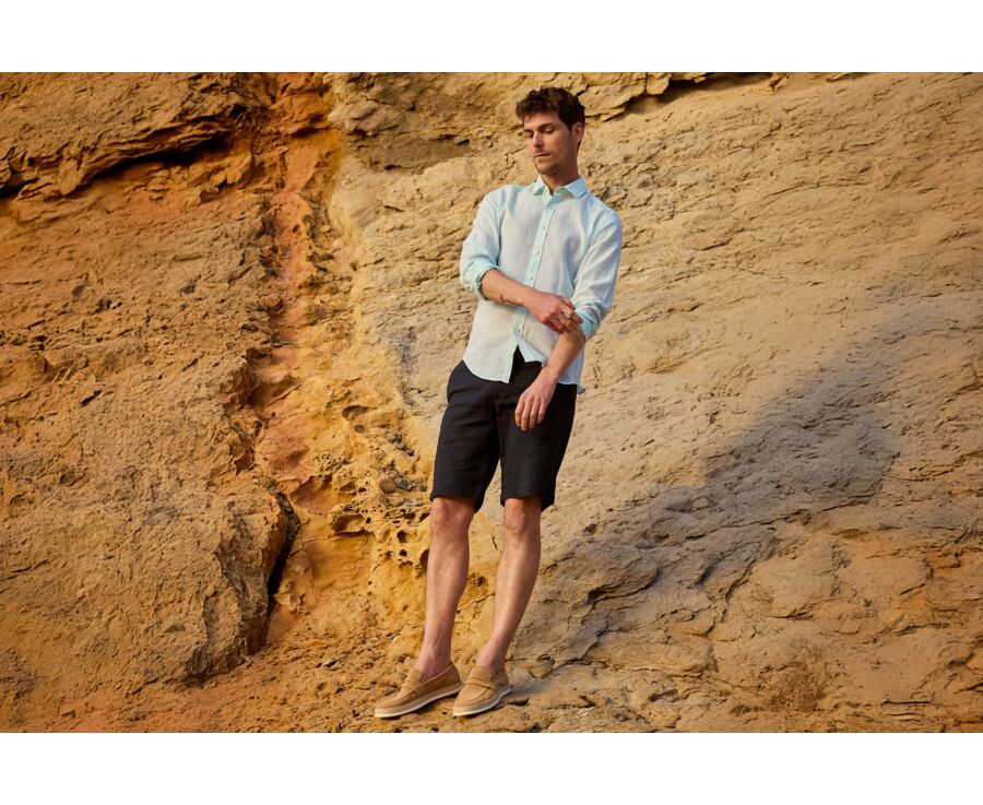 Men’s Pale Green Chambray Shirt - SILBERT