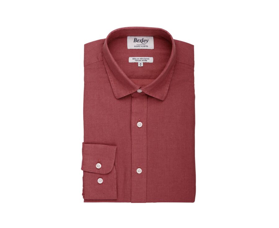Men’s Rust Chambray Shirt - SILBERT
