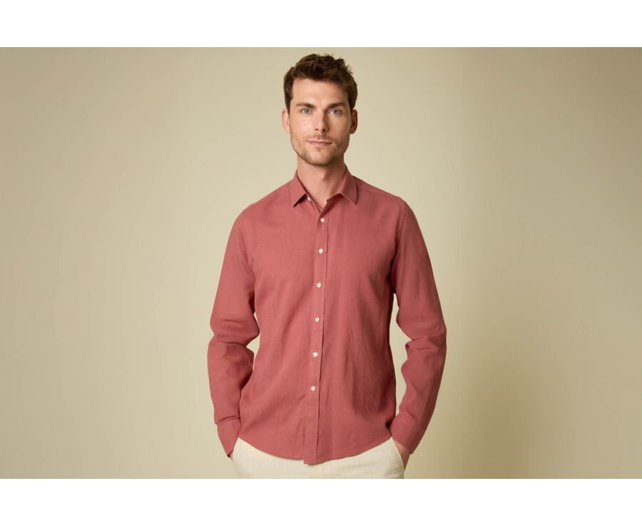Men’s Rust Chambray Shirt - SILBERT