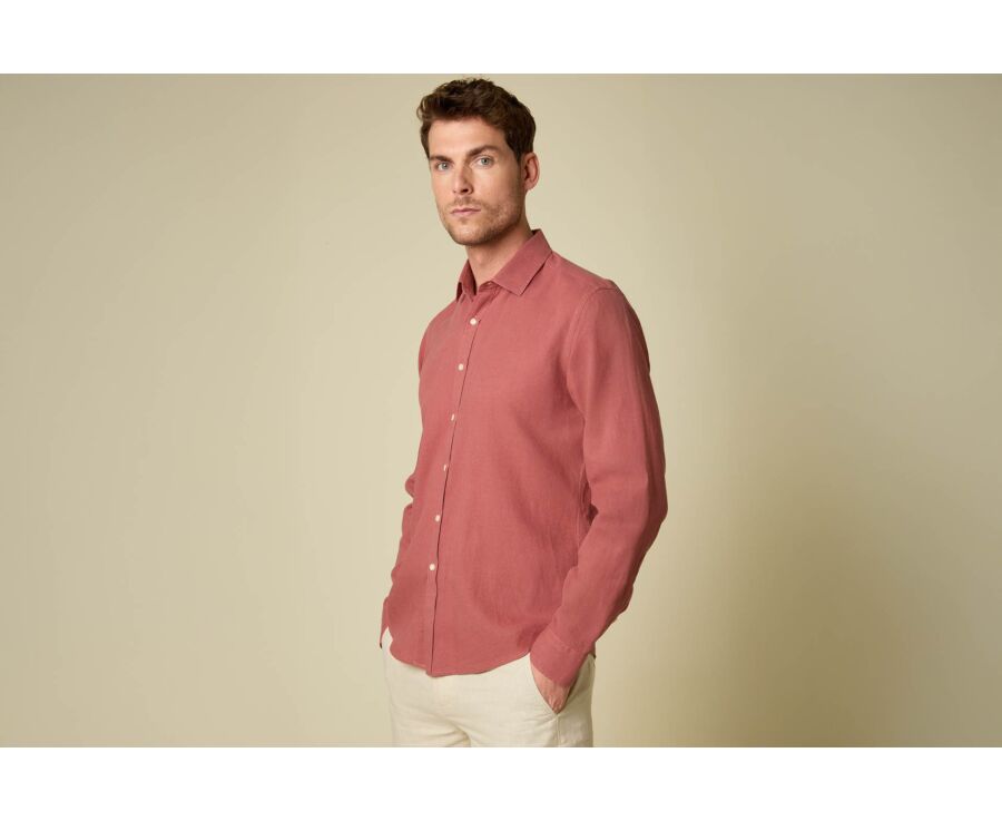 Men’s Rust Chambray Shirt - SILBERT