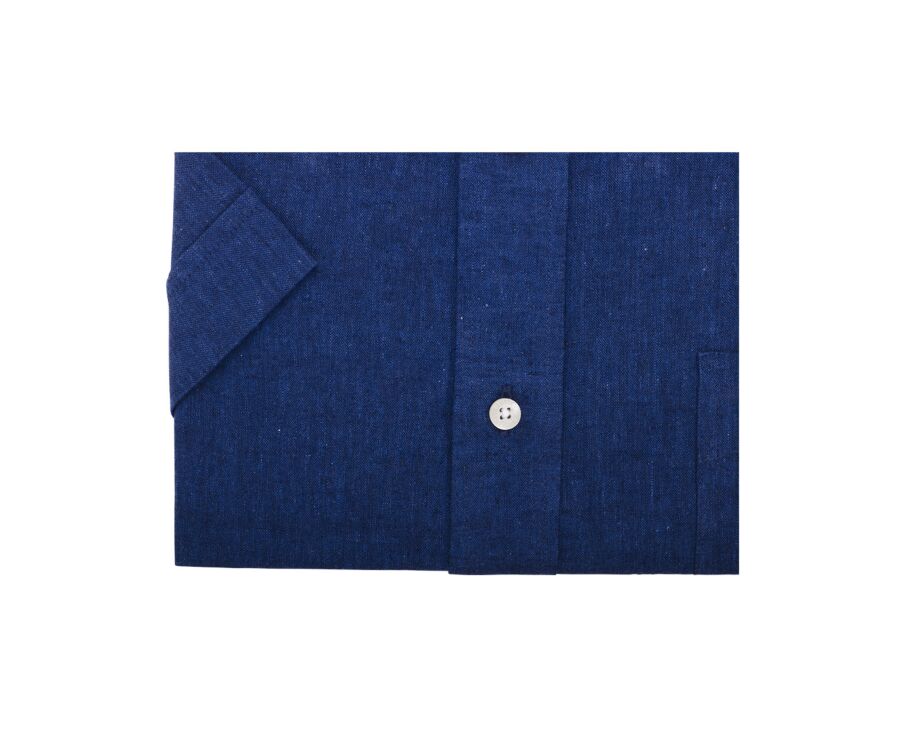 Chambray Indigo cotton/linen shirt - COLTEN MC