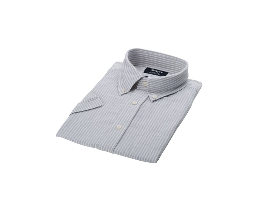 Lime Green Chambray & White cotton linen shirt - Chest pocket - COLTEN MC