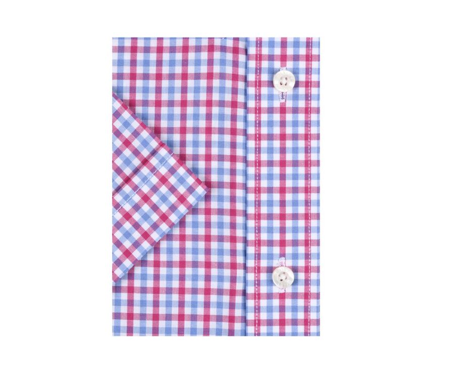 Pink blue and White Cotton shirt - Chest pocket - CULLEN MC