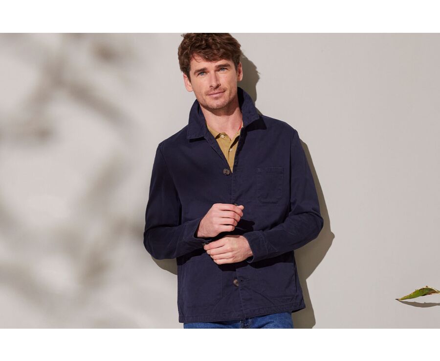 Mens navy cotton jacket store