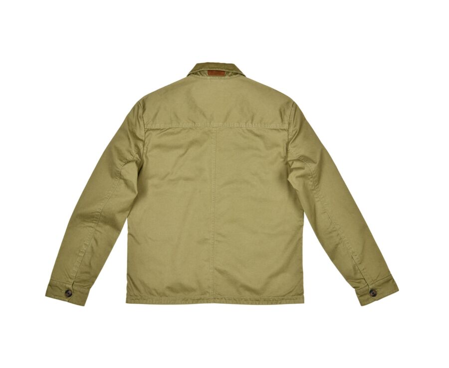 Khaki cotton jacket mens 2025