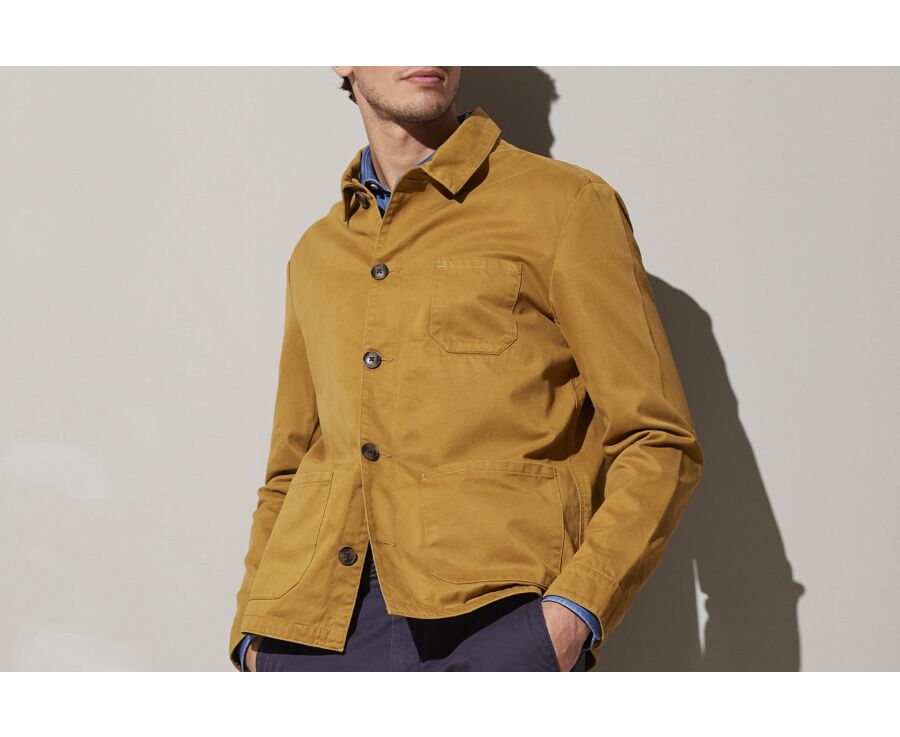 Men's Caramel Cotton Jacket - FÉLICIEN