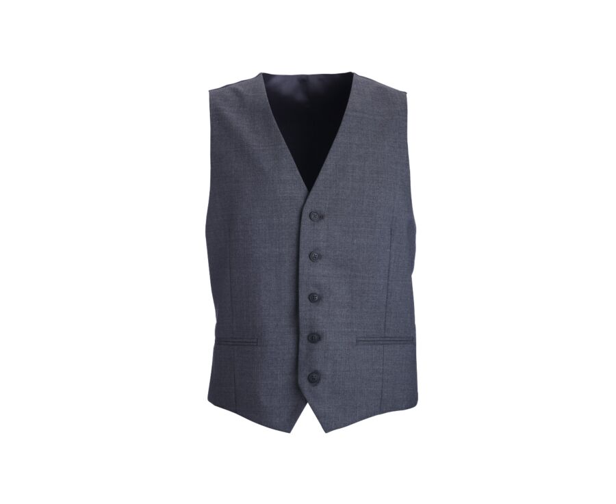 Men's Middle Grey Suit Waistcoat - LAZARE