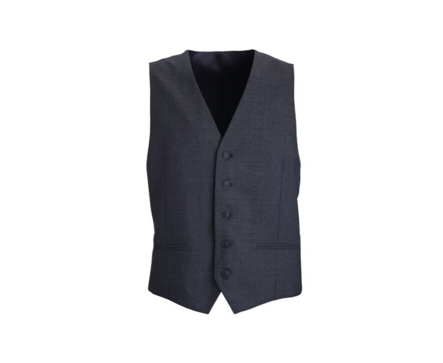 Men's Middle Grey Suit Waistcoat - LAZARE