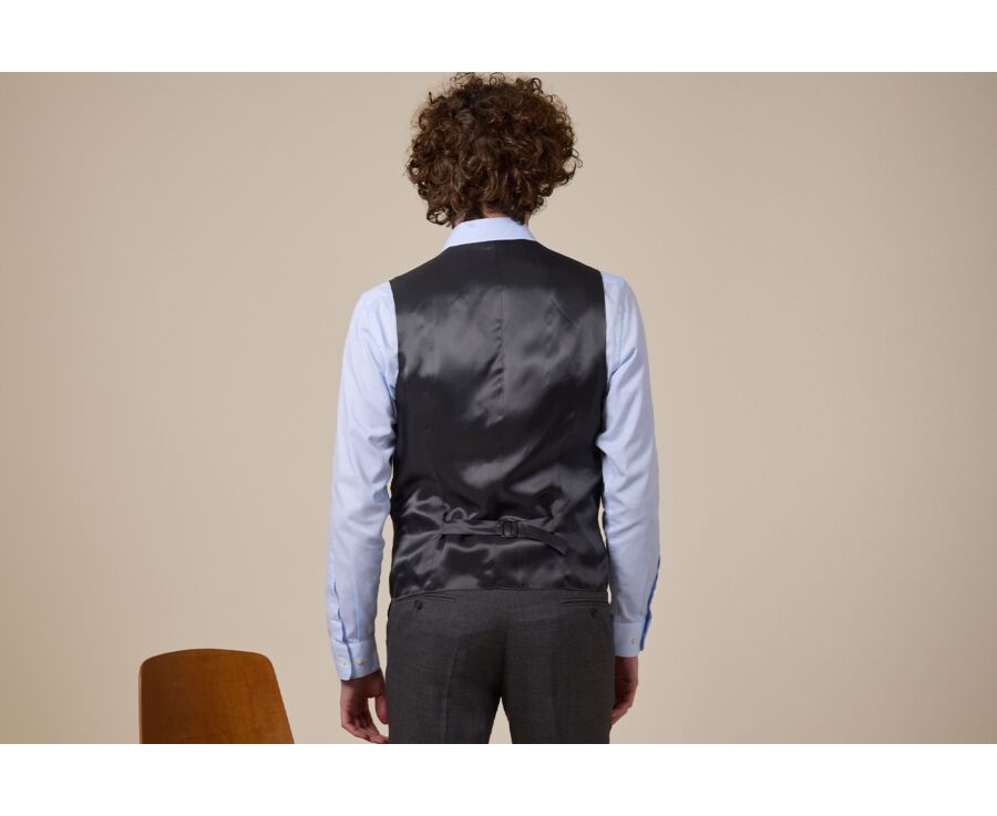 Men's Middle Grey Suit Waistcoat - LAZARE