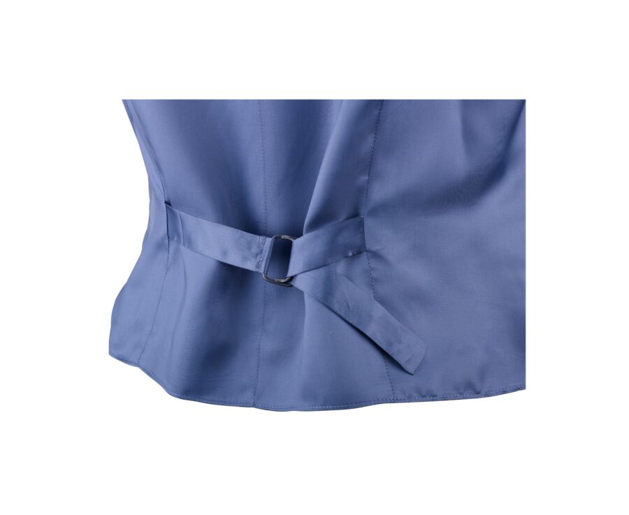 Men's Light Blue Melange Suit Waistcoat - LAZARE