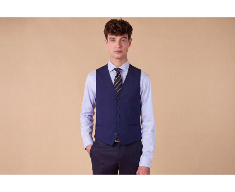 Men's Waistcoat - Navy II - LAZARE