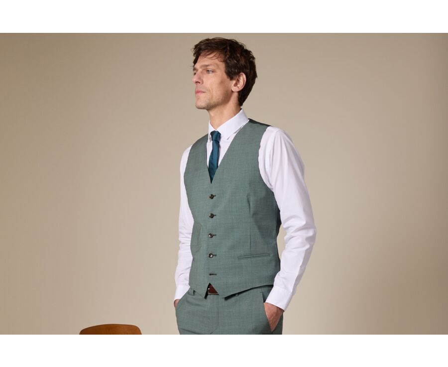 Men's Waistcoat Linden Green - LAZARE