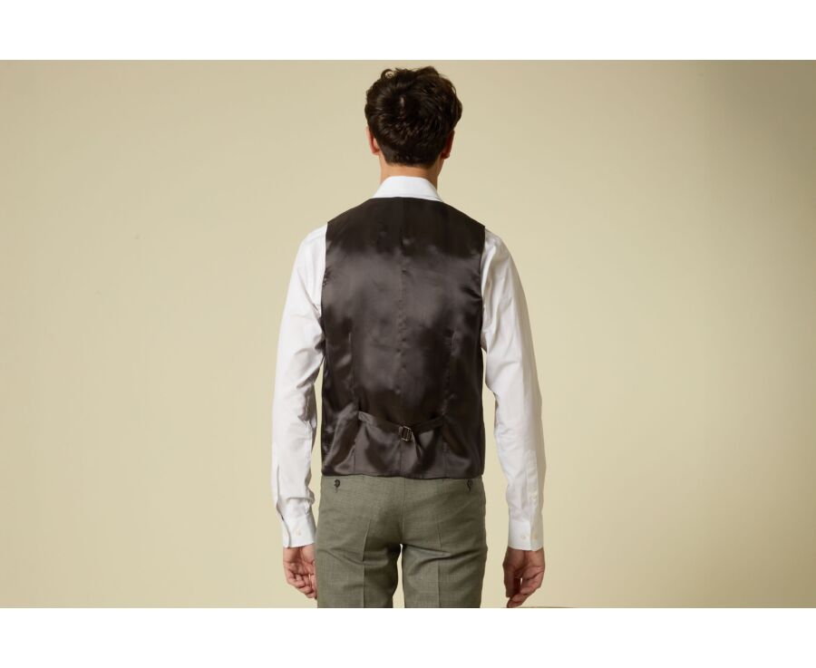 Men's Waistcoat Light Khaki Melange - LAZARE