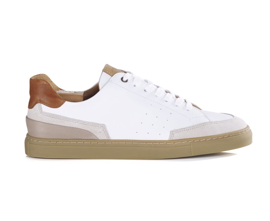 White Men's leather Trainers - BELOKA