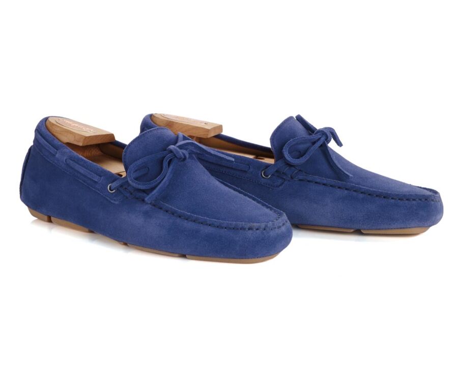 Ocean Blue Velvet Men's summer Loafers - DELTONA