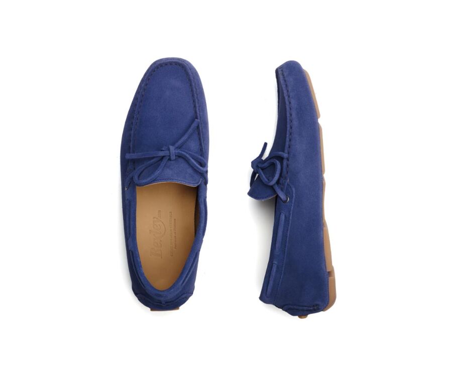 Ocean Blue Velvet Men's summer Loafers - DELTONA