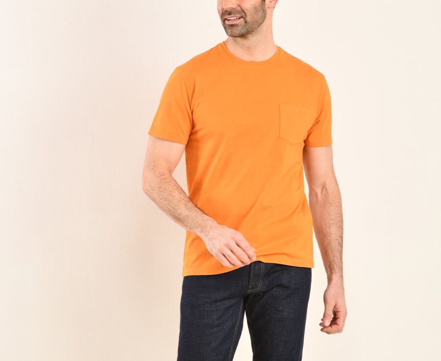 Saffron organic cotton plain t-shirt - EDGAR II