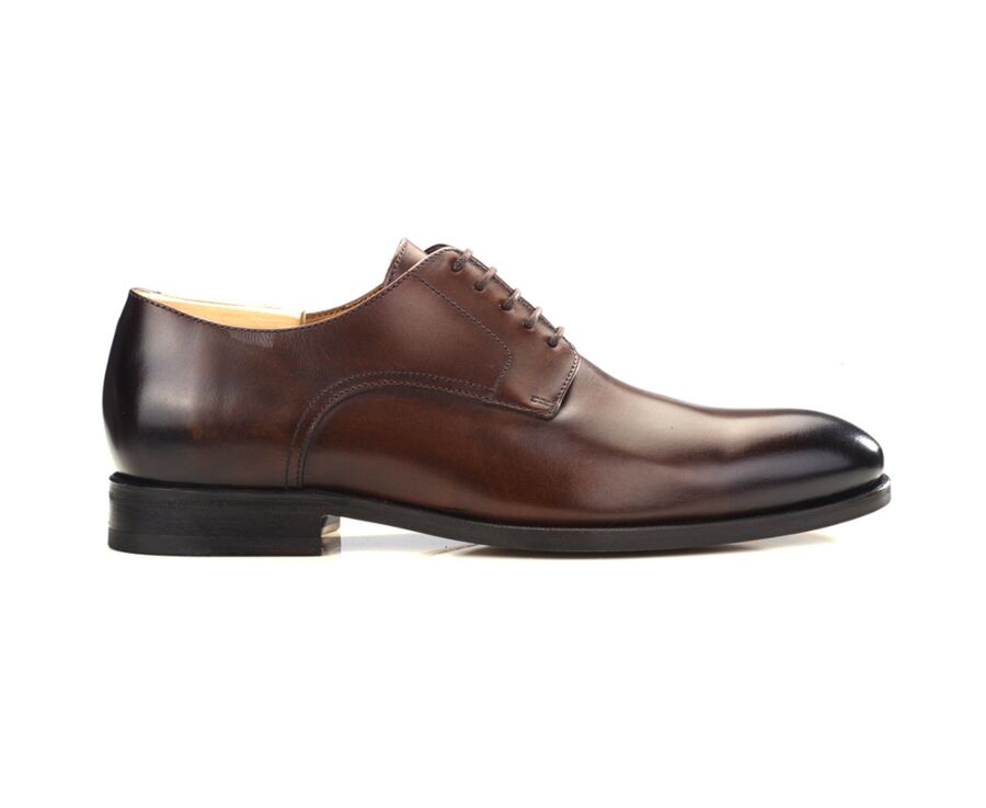 Patina Chocolate Derby Shoes - PENFORD