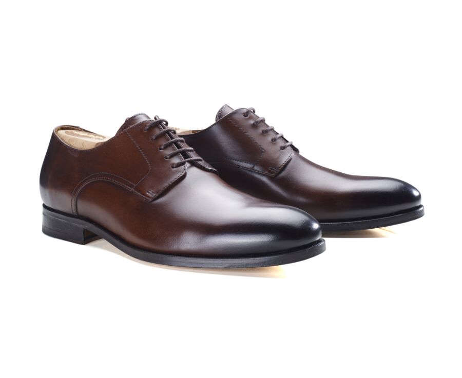 Patina Chocolate Derby Shoes - PENFORD