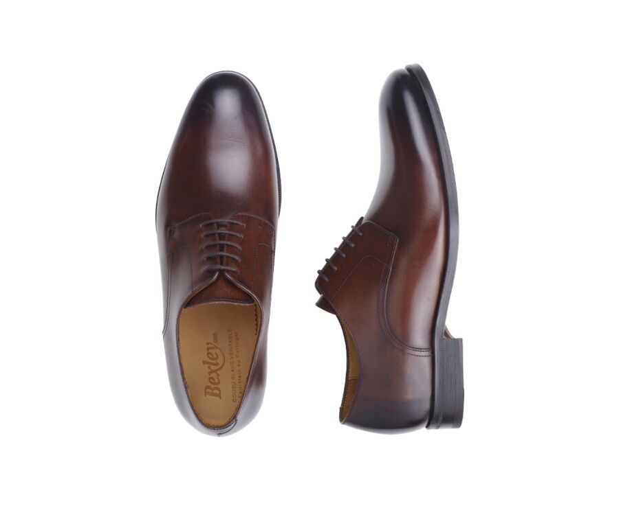 Patina Chocolate Derby Shoes - PENFORD