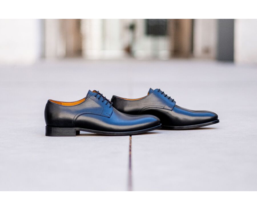 Black Leather Derby Shoes - PENFORD