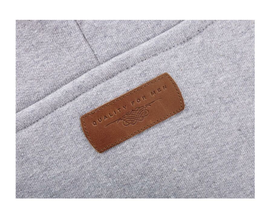 Grey Melange cotton hoodie  - HUDSEN